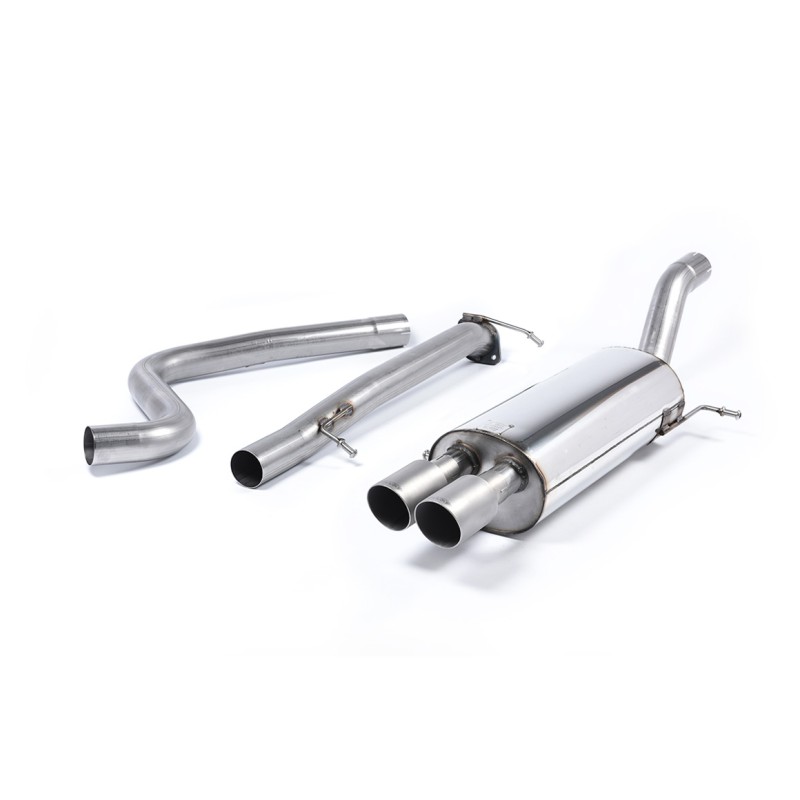 Ford Fiesta MK7/7.5 ST 1.6 - Non-Resonated (Louder) Cat-Back Race Exhaust System with Titanium Tips - Brushed Titanium