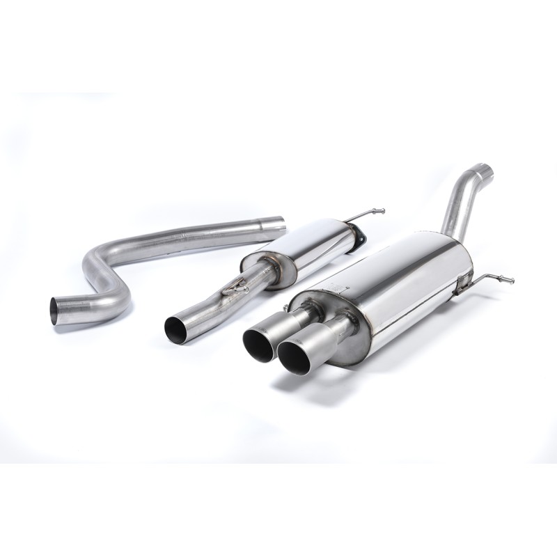 Ford Fiesta MK7/7.5 ST 1.6 - Resonated (Quieter) Cat-Back Race Exhaust System with Titanium Tips - Brushed Titanium