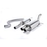 Ford Fiesta MK7/7.5 ST 1.6 - Resonated (Quieter) Cat-Back Race Exhaust System with Titanium Tips - Brushed Titanium