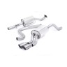 Ford Fiesta MK7/7.5 Ecoboost 1.0T - Resonated (Quieter) Cat-Back Exhaust System with Titanium Tips - Brushed Titanium