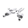 Ford Mustang 5.0 V8 GT (Fastback) - Resonated (Quieter) Cat-Back Exhaust System with Polished GT-100 Trims - Polished