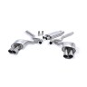 Ford Mustang 5.0 V8 GT (Fastback) - Resonated (Quieter) Cat-Back Exhaust System with Quad Titanium GT-90 Trims (For Roush Valance) - Brushed Titanium