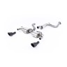 Ford Focus MK2 RS - Resonated (Quieter) Cat-Back Exhaust System with Cerakote Black Trims - Cerakote Black