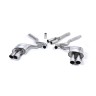 Ford Mustang 2.3 (S550 Fastback) - Resonated (Quieter) Cat-Back Exhaust System with GT-90 Polished Trims (For Roush Valance) - Polished