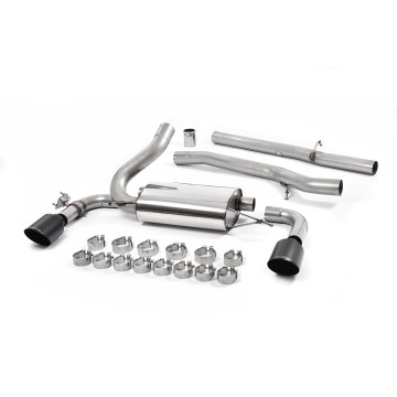 Ford Focus MK3 RS - Non-Resonated (Louder) Cat-Back Exhaust System with Cerakote GT-115 Trims - Cerakote Black