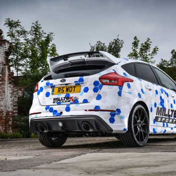 Ford Focus MK3 RS - Resonated (Quieter) Cat-Back Exhaust System with Polished GT-115 Trims - Polished