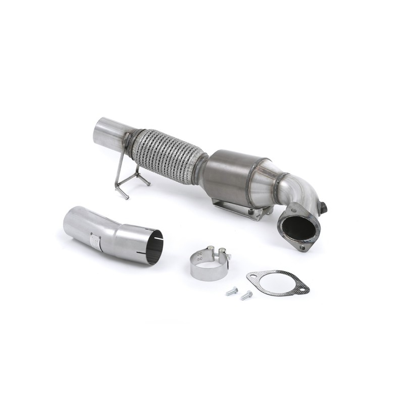 Ford Focus MK3 RS - Large Bore Downpipe with Hi-Flow Sports Catalyst (For Milltek Cat-Back) - Milltek Cat-Back