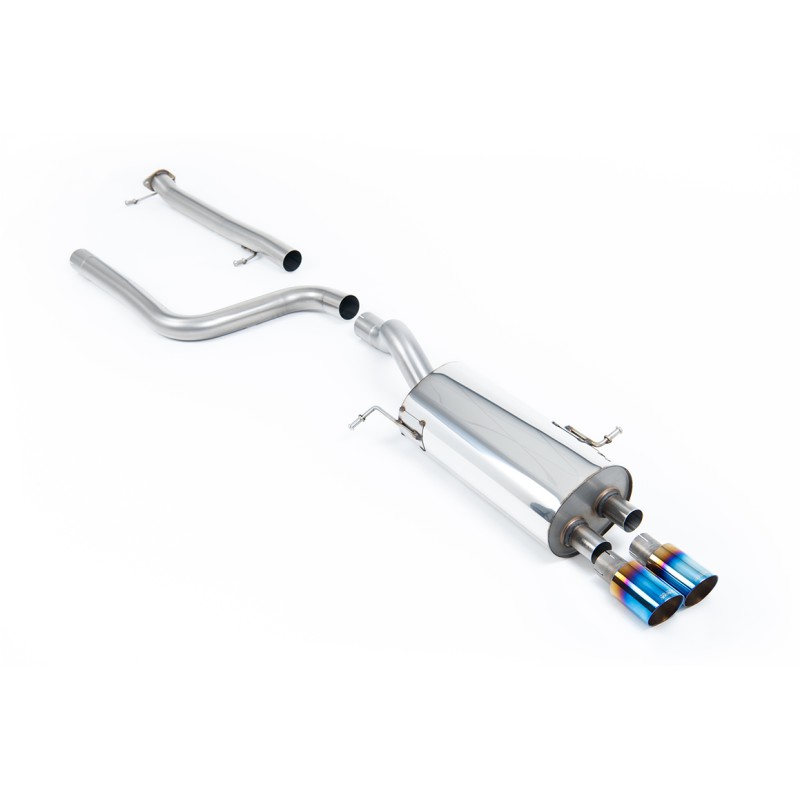 Ford Fiesta MK7/7.5 ST 1.6 - Non-Resonated (Louder) Cat-Back Exhaust System with Burnt Titanium Tips - Burnt Titanium