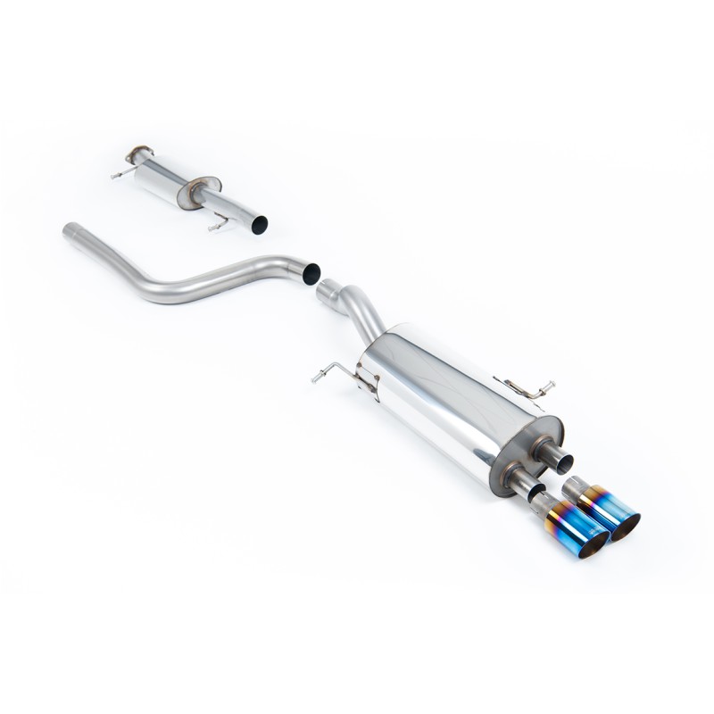 Ford Fiesta MK7/7.5 ST 1.6 - Resonated (Quieter) Cat-Back Exhaust System with Burnt Titanium Tips - Burnt Titanium
