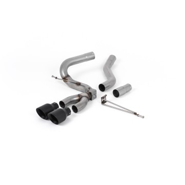 Ford Focus MK3 ST Diesel - Cat-Back Exhaust System with Cerakote Black GT-100 Trims - Cerakote Black