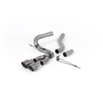 Ford Focus MK3 ST Diesel - Cat-Back Exhaust System with Titainium GT-100 Trims - Brushed Titanium