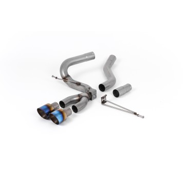Ford Focus MK3 ST Diesel - Cat-Back Exhaust System with Burnt Titanium GT-100 Trims - Burnt Titanium