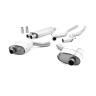 Ford Mustang 5.0 V8 GT (Fastback) - Resonated (Quieter) Cat-Back Exhaust System with Burnt Titanium GT-100 Trims - Burnt Titanium