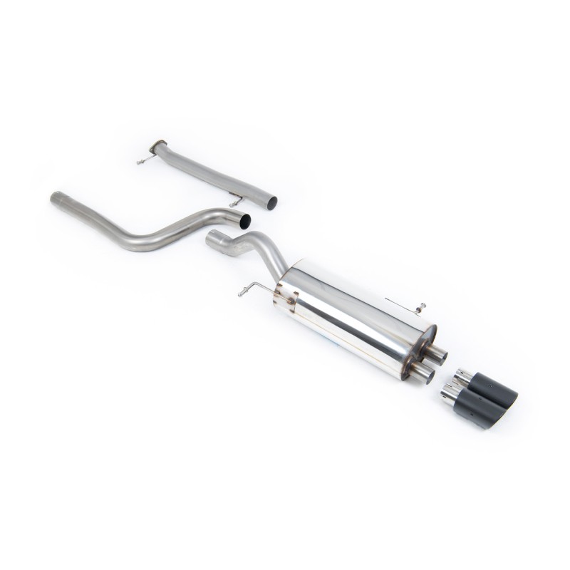 Ford Fiesta MK7/7.5 ST 1.6 - Non-Resonated (Louder) Cat-Back Race Exhaust System with Carbon Jet-80 Trims - Carbon Fibre
