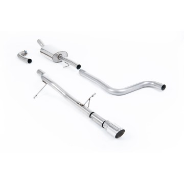 Ford Fiesta MK8 1.0T ST Line (Non GPF Models) - Non-Resonated (Louder) Cat-Back Exhaust System with GT-90 Polished Trim - Polished - OE Valance