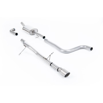 Ford Fiesta MK8 1.0T ST Line (Non GPF Models) - Non-Resonated (Louder) Cat-Back Exhaust System with GT-90 Titanium Trims - Brushed Titanium - OE Valance