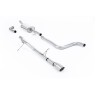 Ford Fiesta MK8 1.0T ST Line (Non GPF Models) - Non-Resonated (Louder) Cat-Back Exhaust System with GT-90 Titanium Trims - Brushed Titanium - OE Valance