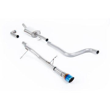 Ford Fiesta MK8 1.0T ST Line (Non GPF Models) - Non-Resonated (Louder) Cat-Back Exhaust System with GT-90 Burnt Titanium Trim - Burnt Titanium - OE Valance
