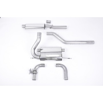 Ford Focus MK3 RS - Resonated (Quieter) Cat-Back Exhaust System with Carbon Jet-115 Trims - Carbon Fibre