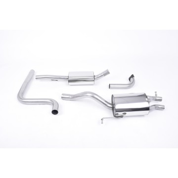 Ford Fiesta MK7/7.5 Ecoboost 1.0T - Resonated (Quieter) Cat-Back Exhaust System with Carbon Fibre Jet-80 Trims - Carbon Fibre