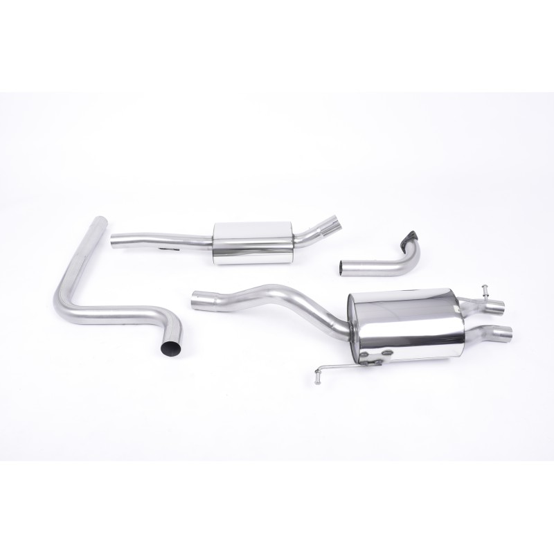 Ford Fiesta MK7/7.5 Ecoboost 1.0T - Resonated (Quieter) Cat-Back Exhaust System with Carbon Fibre Jet-80 Trims - Carbon Fibre