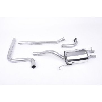 Ford Fiesta MK7/7.5 Ecoboost 1.0T - Non-Resonated (Louder) Cat-Back Exhaust System with Carbon Fibre Jet-80 Tips - Carbon Fibre