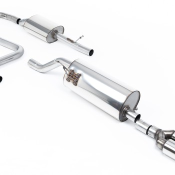 Ford Fiesta MK8 1.0T ST Line (Non GPF Models) - Resonated (Quieter) Cat-Back Exhaust System with Twin GT-90 Polished Trims - Polished - Fiesta ST