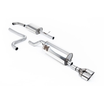Ford Fiesta MK8 1.0T ST Line (Non GPF Models) - Resonated (Quieter) Cat-Back Exhaust System with Twin GT-90 Polished Trims - Polished - Fiesta ST