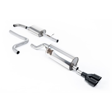 Ford Fiesta MK8 1.0T ST Line (Non GPF Models) - Resonated (Quieter) Cat-Back Exhaust System with Twin GT-90 Cerakote Black Trims - Cerakote Black - Fiesta ST