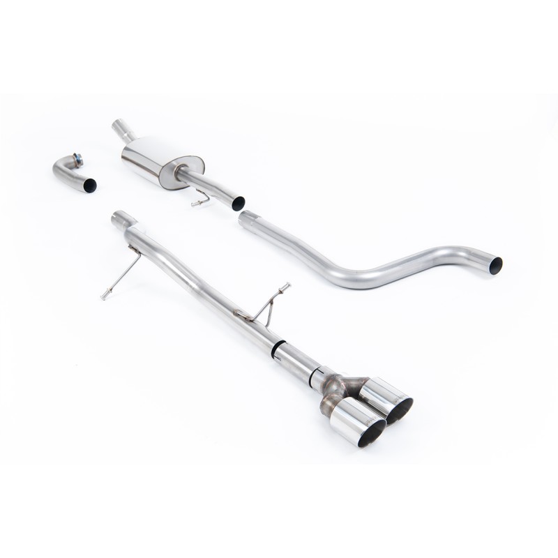Ford Fiesta MK8 1.0T ST Line (Non GPF Models) - Non-Resonated (Louder) Cat-Back Exhaust System with Twin GT-90 Polished Trims - Polished - Fiesta ST