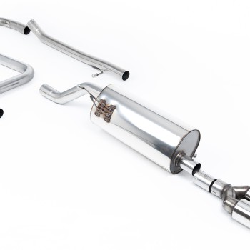 Ford Fiesta MK8 1.0T ST Line (Non GPF Models) - Road+ Cat-Back Exhaust System with Twin GT-90 Polished Trims - Polished - Fiesta ST