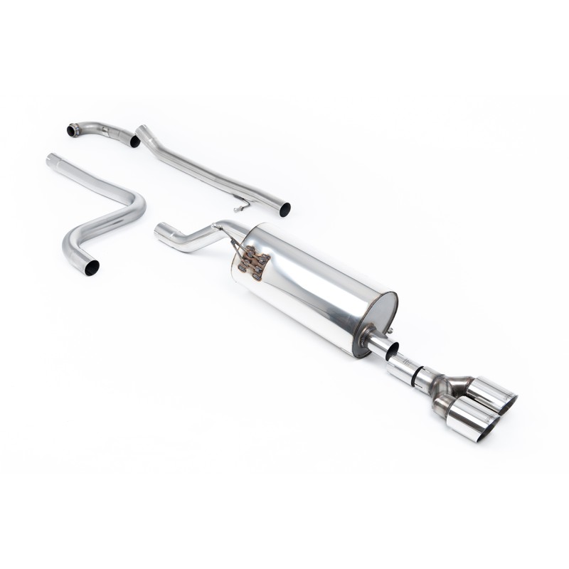 Ford Fiesta MK8 1.0T ST Line (Non GPF Models) - Road+ Cat-Back Exhaust System with Twin GT-90 Polished Trims - Polished - Fiesta ST