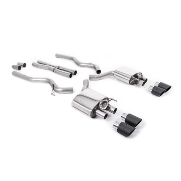 Ford Mustang 5.0 V8 GT (Fastback - Facelift) - Cat-Back Exhaust System with Carbon JET-100 Trims - Carbon Fibre