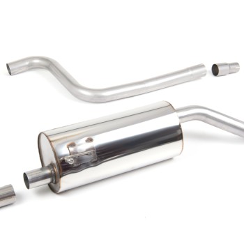Ford Fiesta MK8 1.0T ST Line - Resonated (Quieter) GPF-Back Exhaust System with Cerakote Black GT-90 Trim - Cerakote Black - Single