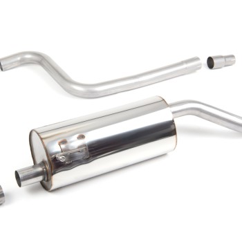 Ford Fiesta MK8 1.0T ST Line - Resonated (Quieter) GPF-Back Exhaust System with ST Style with Twin GT-90 Polished Trims - Polished - Dual