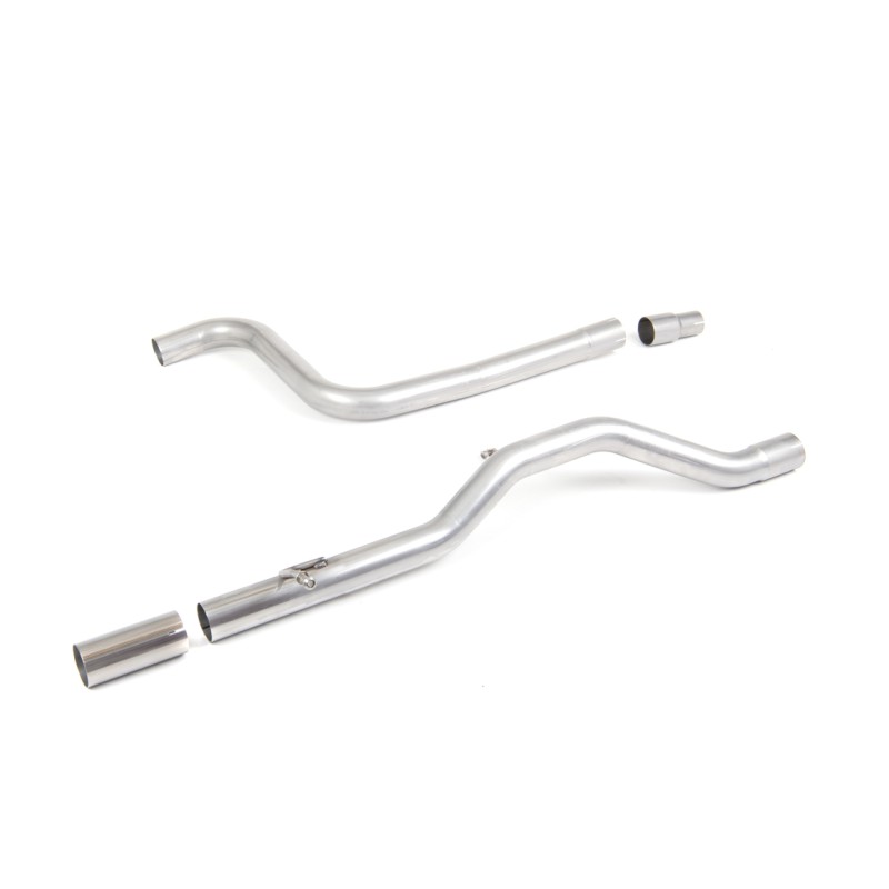 Ford Fiesta MK8 1.0T ST Line - Non-Resonated (Louder) GPF-Back Exhaust System with Titanium GT-90 Trim - Brushed Titanium - Single