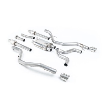 Ford F150 Raptor V6 Supercab (Gen 2) - Cat-Back Exhaust System with GT-115 Polished Trims - Polished