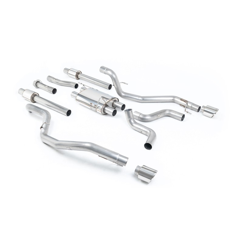 Ford F150 Raptor V6 Supercab (Gen 2) - Cat-Back Exhaust System with GT-115 Polished Trims - Polished