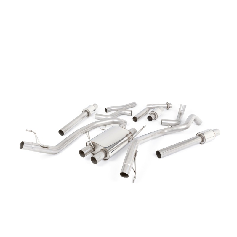 Ford F150 Raptor V6 Supercrew (Gen 2) - Cat-Back Exhaust System with GT-115 Polished Trims - Polished