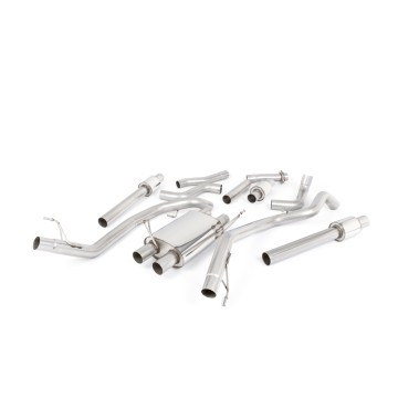 Ford F150 Raptor V6 Supercrew (Gen 2) - Cat-Back Exhaust System with GT-115 Cerakote Black Trims - Cerakote Black