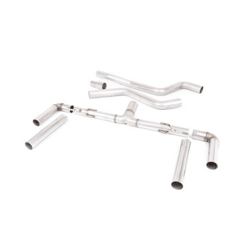 Ford Focus MK4 ST Estate/Wagon - Race (Louder) GPF Back Exhaust System with Titanium GT-115 Trims - Brushed Titanium