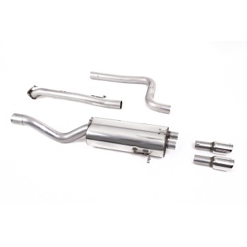 Ford Fiesta MK7 ST 1.6 - Non-Resonated (Louder) Cat-Back Exhaust System with with GT-80 Polished Trims - Polished