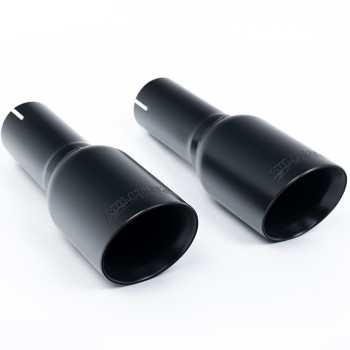Ford Fiesta MK7 ST 1.6 - Non-Resonated (Louder) Cat-Back Exhaust System with GT-80 Cerakote Black Trims - Cerakote Black