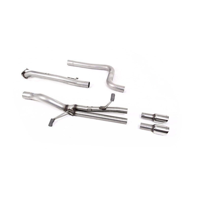 Ford Fiesta MK7 ST 1.6 - Straight Through (Loudest) Cat-Back Exhaust System with GT-80 Polished Trims - Polished