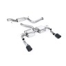 Ford Focus MK2 RS - Resonated (Quieter) Cat-Back Exhaust System with Jet-115 Carbon Trims - Carbon Fibre