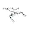 Ford Focus MK2 RS - Resonated (Quieter) Cat-Back Exhaust System with GT-115 Titanium Trims - Brushed Titanium