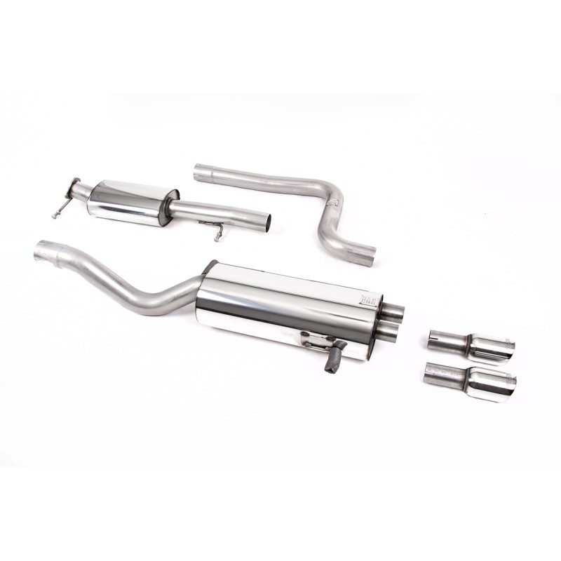 Ford Fiesta MK7 ST 1.6 - Resonated (quieter) Cat Back Exhaust System with Polished Tips - Polished