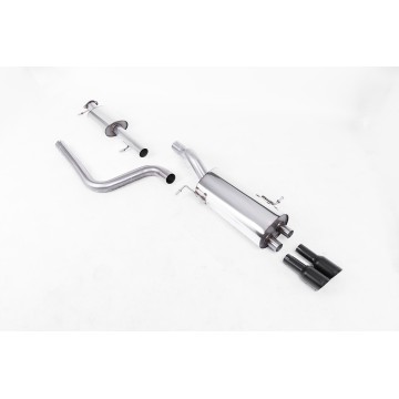 Ford Fiesta MK7 ST 1.6 - Resonated (quieter) Cat Back Exhaust System with GT-80 Black Tips - Cerakote Black