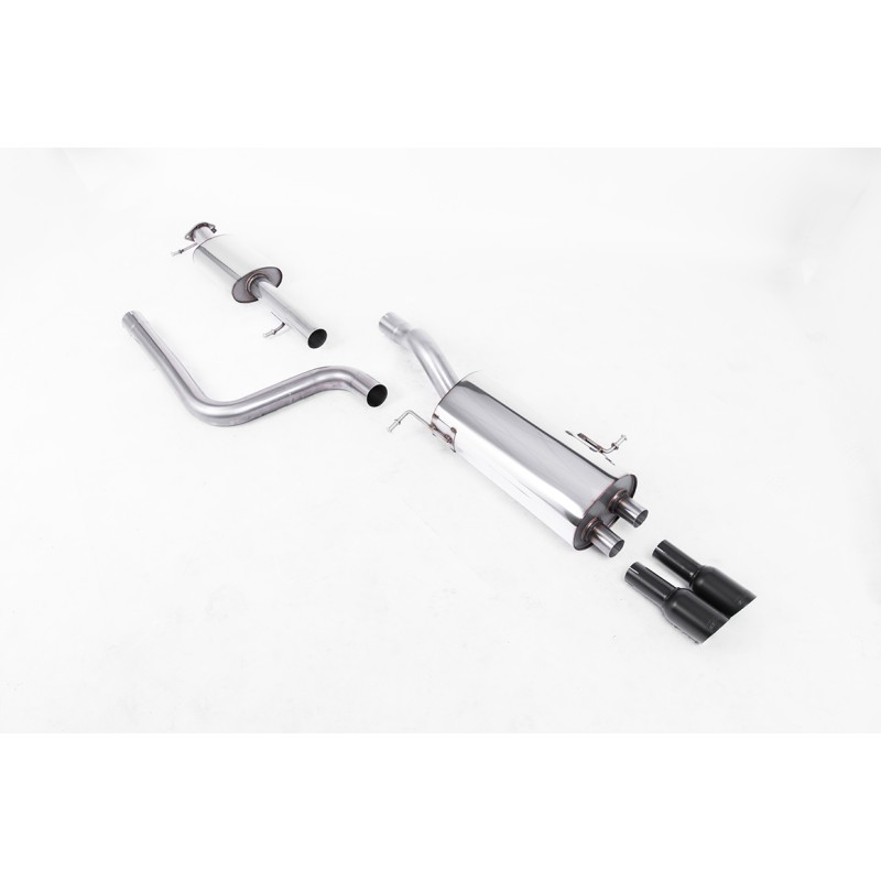 Ford Fiesta MK7 ST 1.6 - Resonated (quieter) Cat Back Exhaust System with GT-80 Black Tips - Cerakote Black