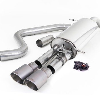 Ford Fiesta MK8/8.5 ST 1.5 - GPF Back Exhaust System with Titanium GT-90 Trims - Brushed Titanium